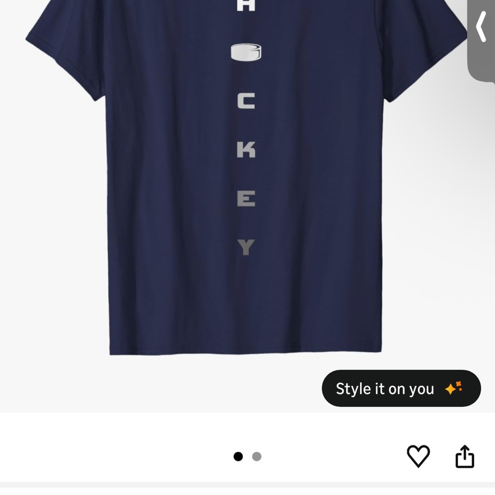 Navy Blue Hockey T-Shirt